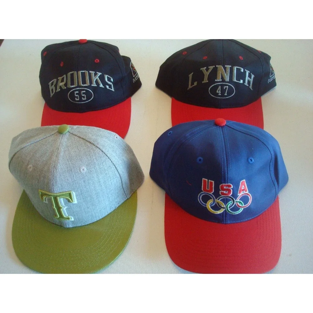 LOT TEXAS RANGERS ‎ OLYMPIC GAMES BUNDLE 90s snapback DEADSTOCK HAT CAP VINTAGE